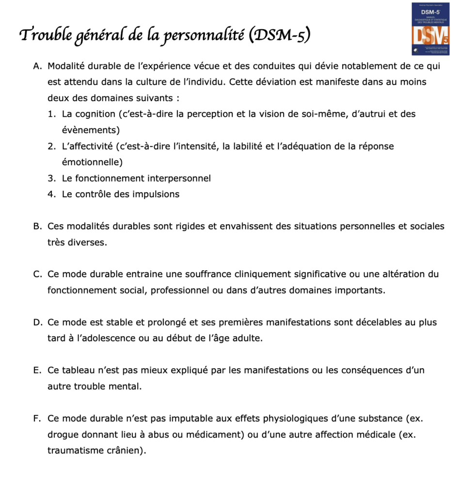 fiche dsm 5 troubles de la personnalité pdf