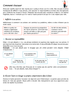 comment s'excuser pdf