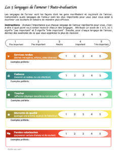 langages de l'amour évaluation pdf