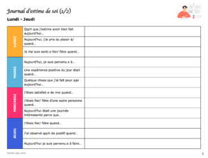 activité psychologie positive_journal d'estime de soi pdf