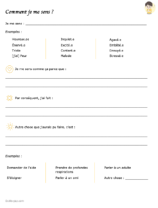 Exercice pdf gestion des émotions enfant ado