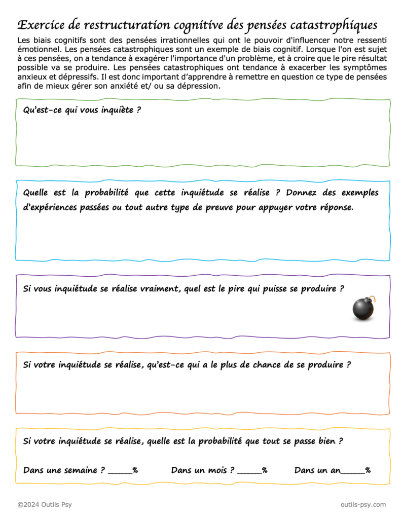 TCC | Activation comportementale : trame à remplir [PDF]